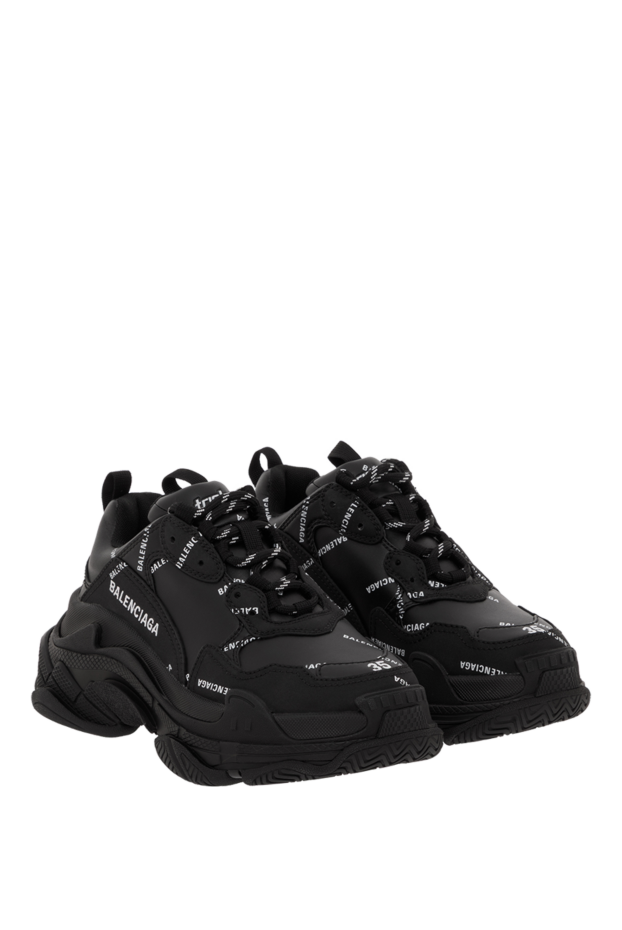 Balenciaga логотипі бар қара былғарыдан жасалған triple s кроссовкалары 187149 - фото 3