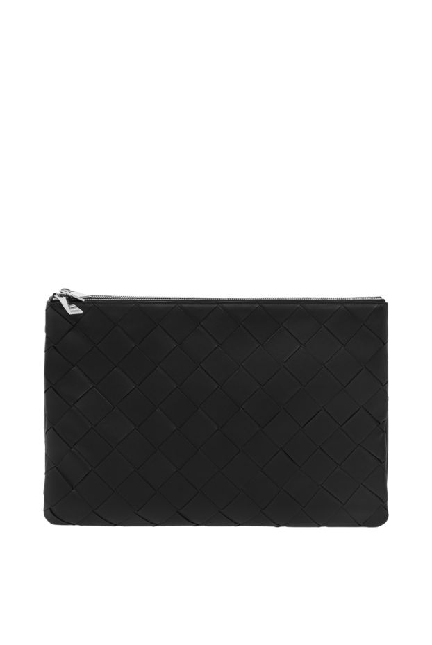 Bottega Veneta intrecciato тоқыма былғарыдан жасалған қара ерлерге арналған сөмке 187179 - фото 1