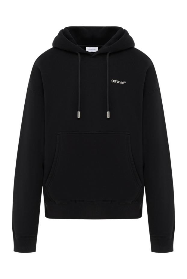 Off-White мужское худи из мягкого трикотажа с капюшоном и карманом кенгуру 187238 - фото 1