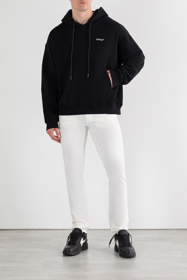 Off-White худи мужское из хлопка с принтом back arrow 187239 - фото 2
