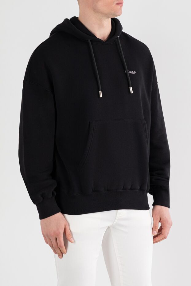 Off-White худи с капюшоном из хлопка с 3d-логотипом и завязками 187240 - фото 3