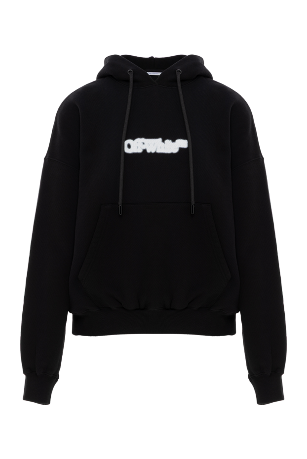 Off-White худи из хлопка черного цвета с объемной белой надписью на груди 187243 - фото 1