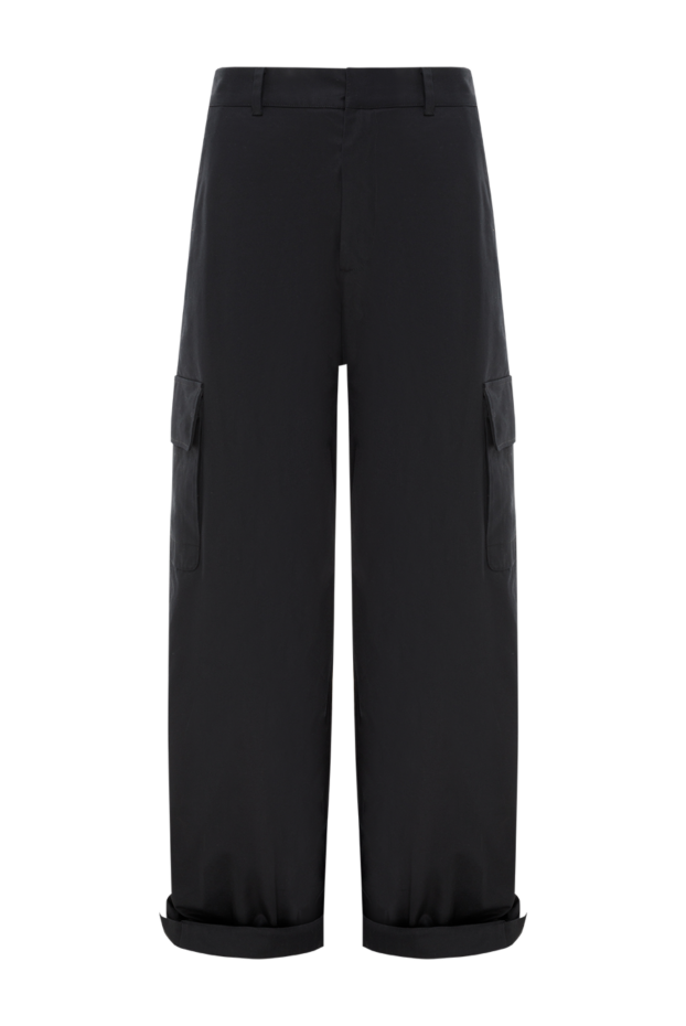 Off-White широкие брюки-карго черные мужские из хлопка 187253 - фото 1