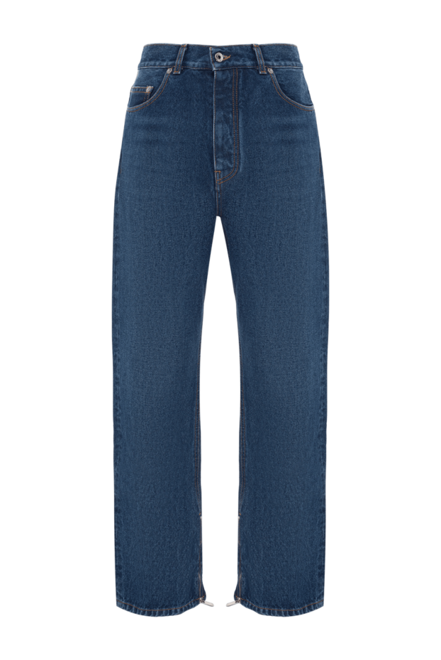 Off-White джинсы с молниями на штанинах из хлопкового денима синие 187255 - фото 1