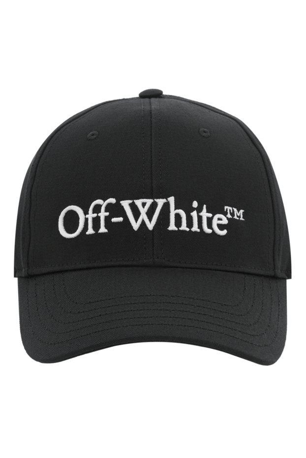 Off-White кестеленген логотипі бар бейсбол қалпақ, қара, ерлерге арналған 187276 - фото 1