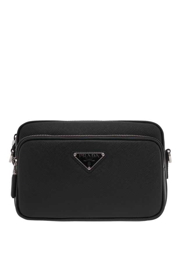 Prada саффиано былғары иық сөмкесі, қара, ерлер 187285 - фото 1