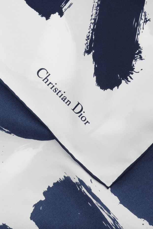 Dior женский шелковый платок miss белый с логотипом 187315 - фото 3