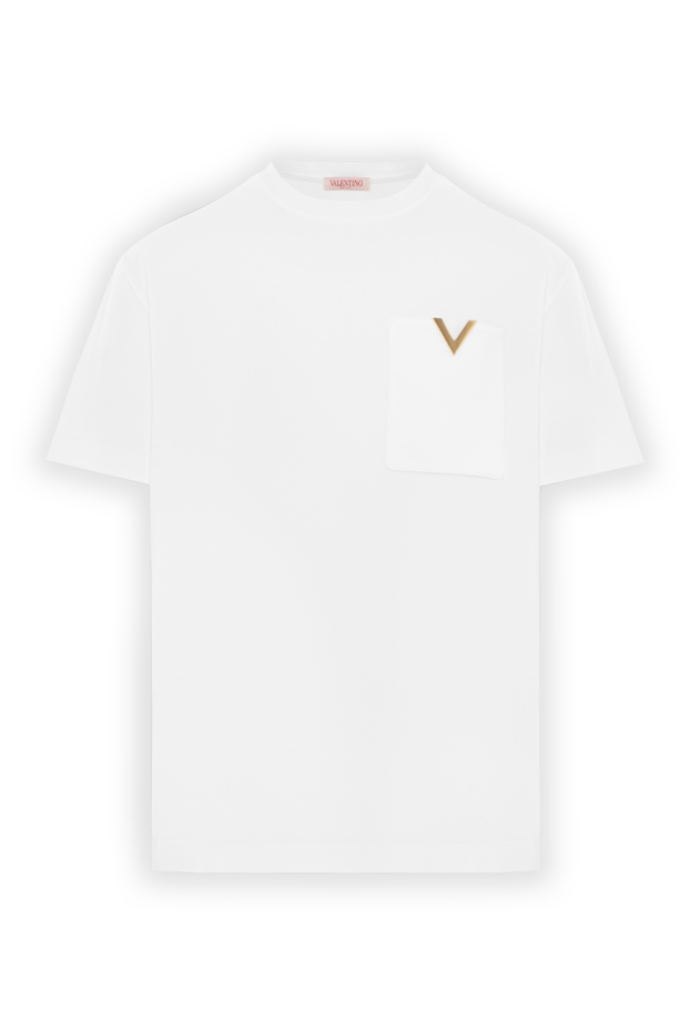 Valentino кеуде қалтасы және vlogo бар ақ мақтадан жасалған футболка 187370 - фото 1