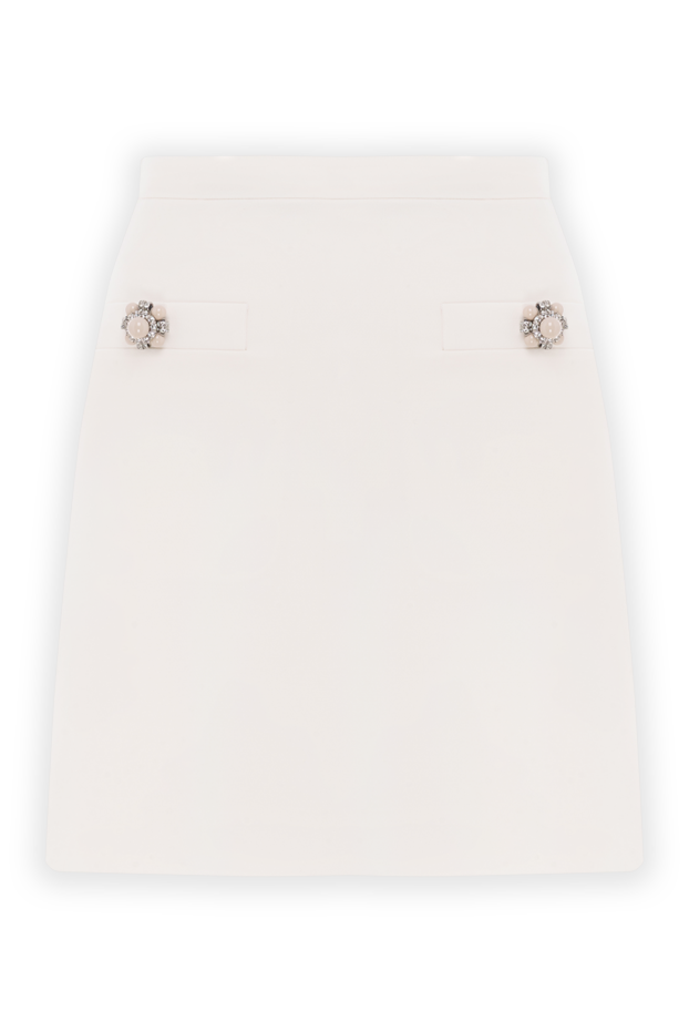 Valentino white crepe couture skirt made of wool and silk 187390 - photo 1