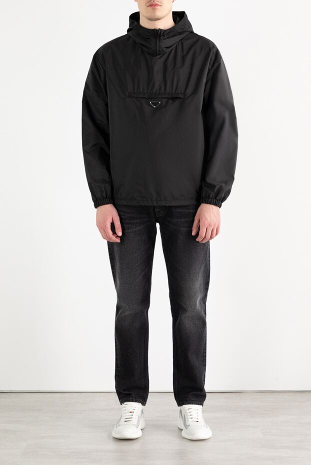 Prada re-nylon piuma қара түсті ерлерге арналған капюшоны бар күрте 187399 - фото 2