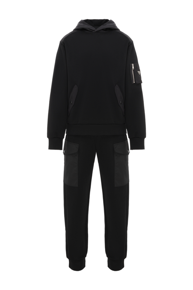 Prada логотипі бар ерлерге арналған қара костюм 187402 - фото 1