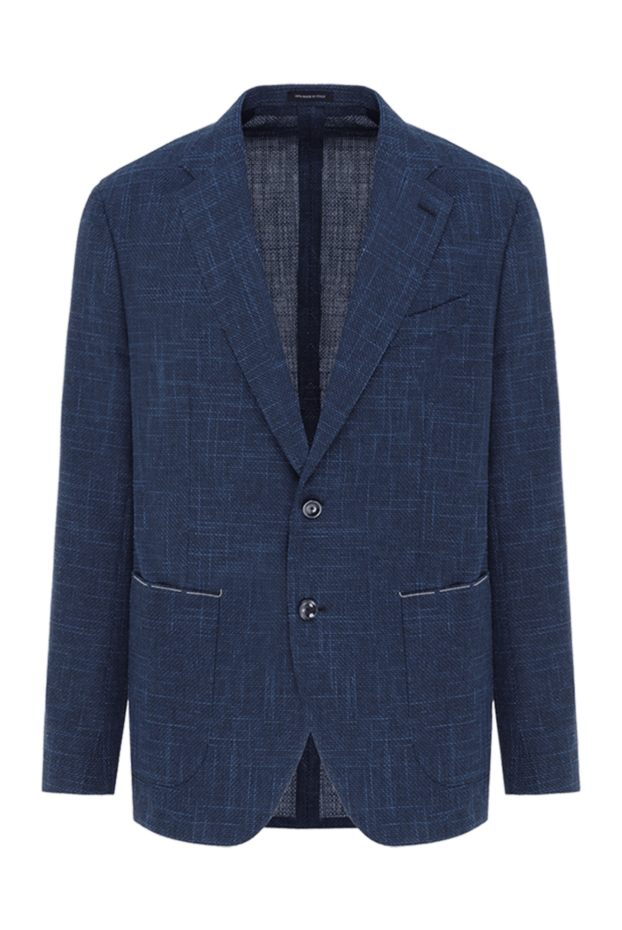 Sartoria Latorre blue men's jacket single-breasted with pattern 187410 - photo 1