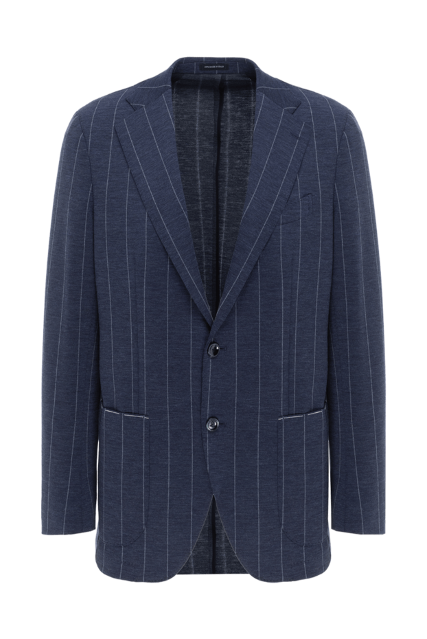 Sartoria Latorre blue men's striped single-breasted jacket 187411 - photo 1