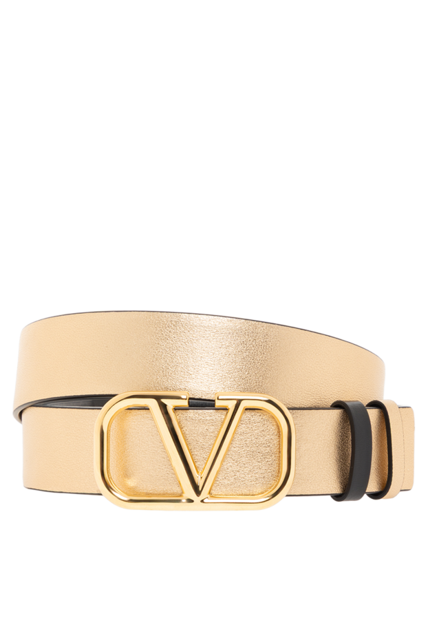 Valentino women's black and gold reversible vlogo belt 187443 - photo 1