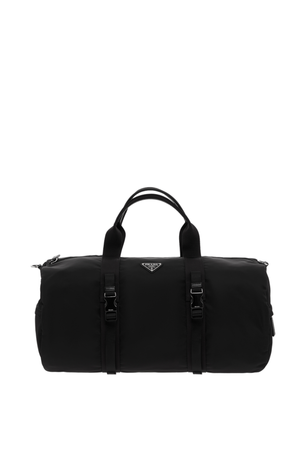Sports bag in Re-Nylon and Saffiano leather, black - photo 1