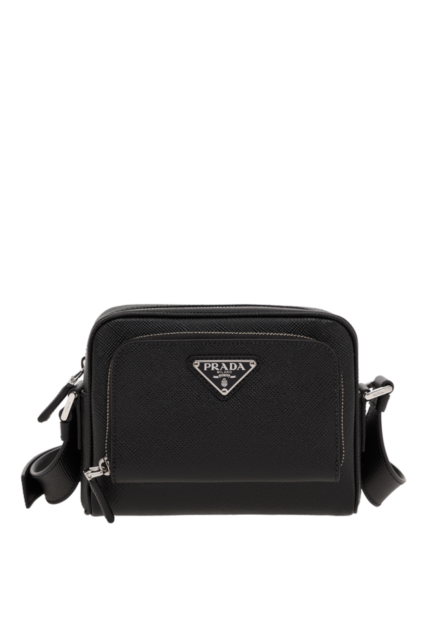 Prada saffiano былғарыдан жасалған эмаль логотипі бар хабаршы сөмкесі 187464 - фото 1