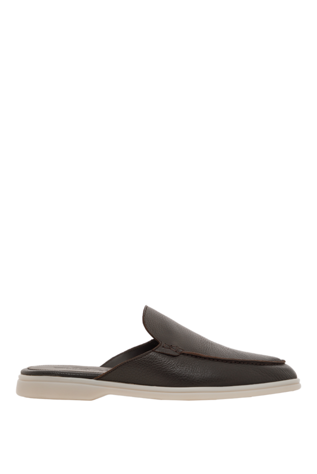 Cesare di Napoli men's leather mules, brown 187531 - photo 1