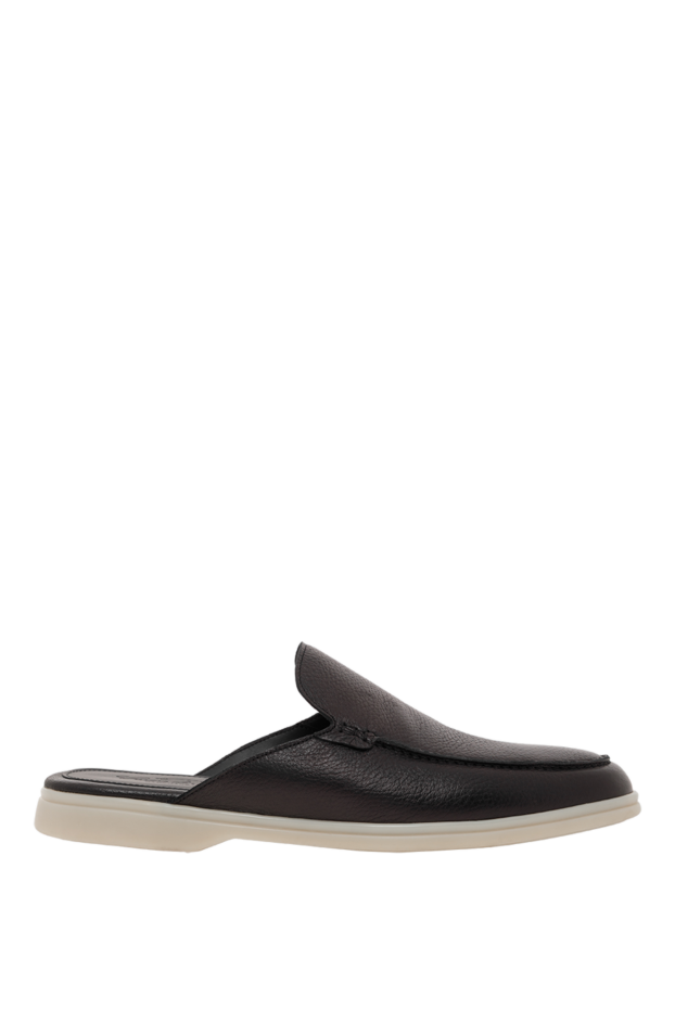 Cesare di Napoli men's leather mules black 187532 - photo 1