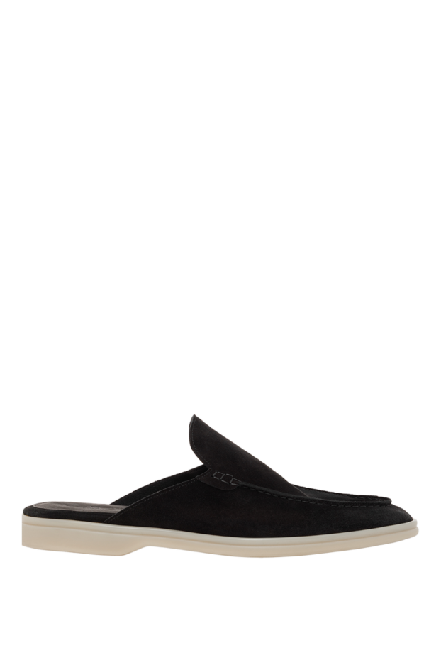 Cesare di Napoli men's suede mules black 187533 - photo 1