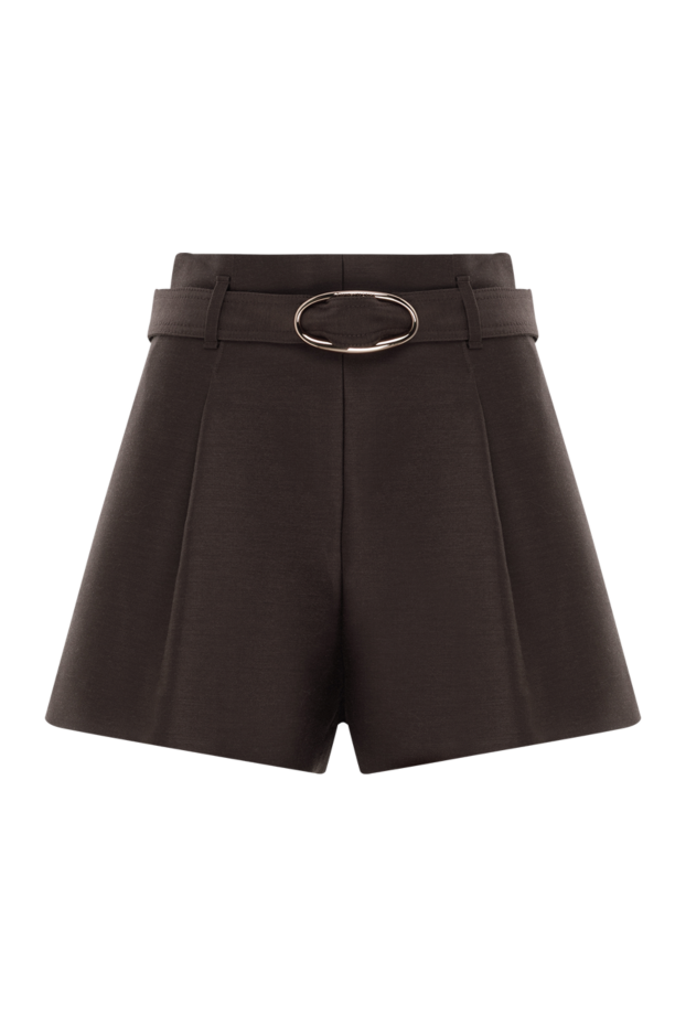 Zimmermann women's tailored wool and silk shorts in espresso color 187596 - photo 1