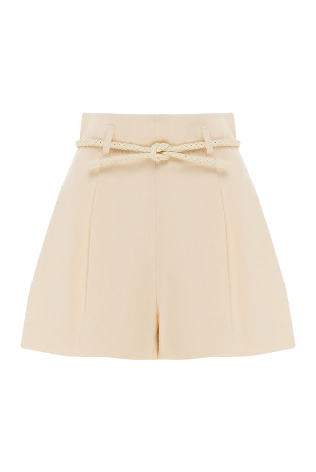 Zimmermann короткие льняные шорты цвета лимон женские 187597 - фото 1
