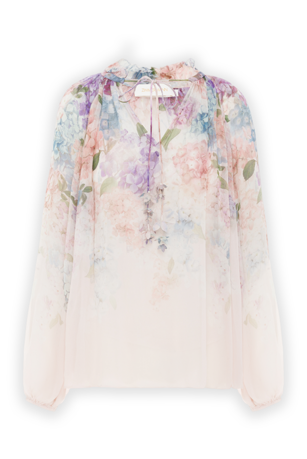 Zimmermann мульти гортензиядағы dawning billow ұзын жеңді блузка 187606 - фото 1