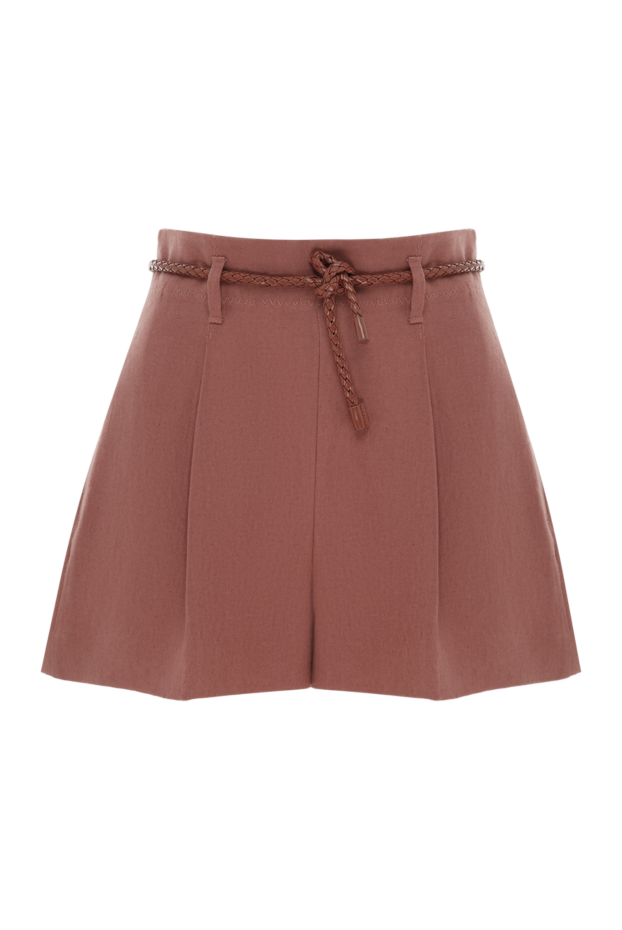 Zimmermann әйелдерге арналған қоңыр қысқа зығыр шорт 187618 - фото 1