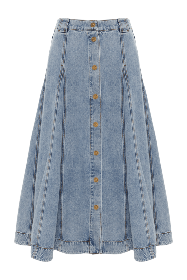 Zimmermann көгілдір түсті миди джинсы юбка 187623 - фото 1