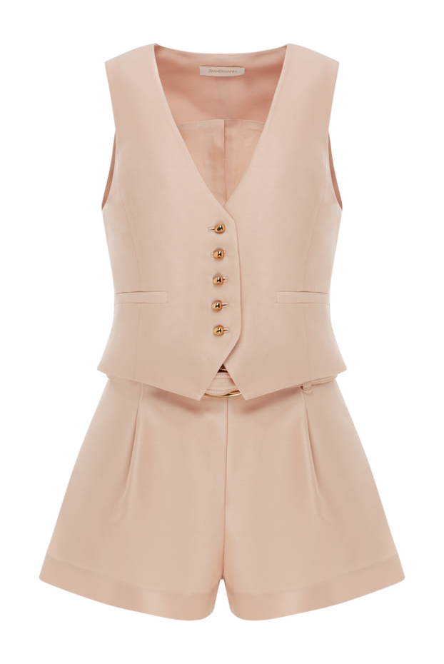 Zimmermann beige women's suit vest with buttons with shorts 187625 - photo 1