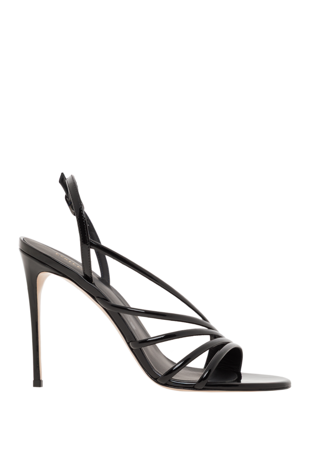 Le Silla черные лакированные босоножки scarlet на высоком каблуке шпильке 187638 - фото 1