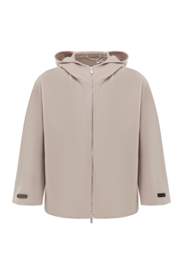 Peserico lightweight jacket made of double-layer wool with a hood, beige 187672 - photo 1