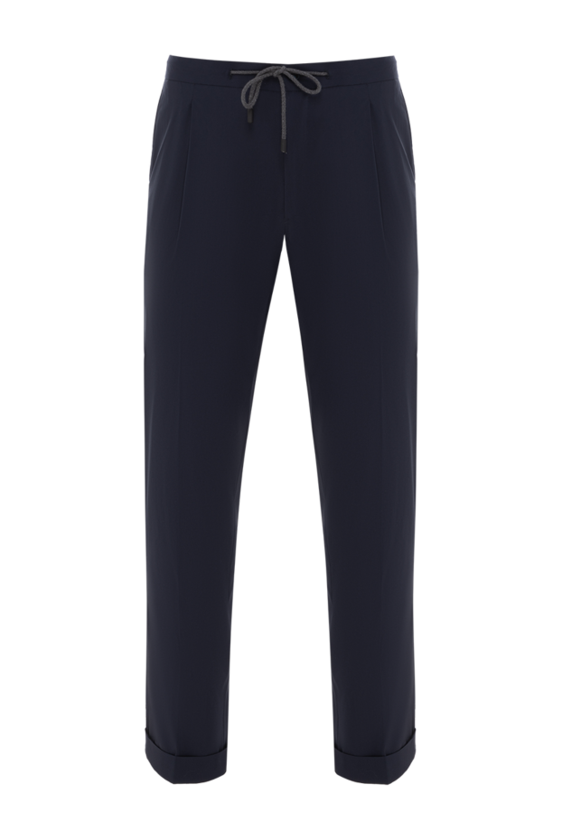 Lubiam men's blue trousers with ties and pintucks 187705 - photo 1