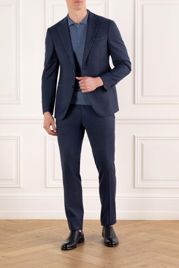 Lubiam fine wool suit in blue with classic cut 187713 - photo 2
