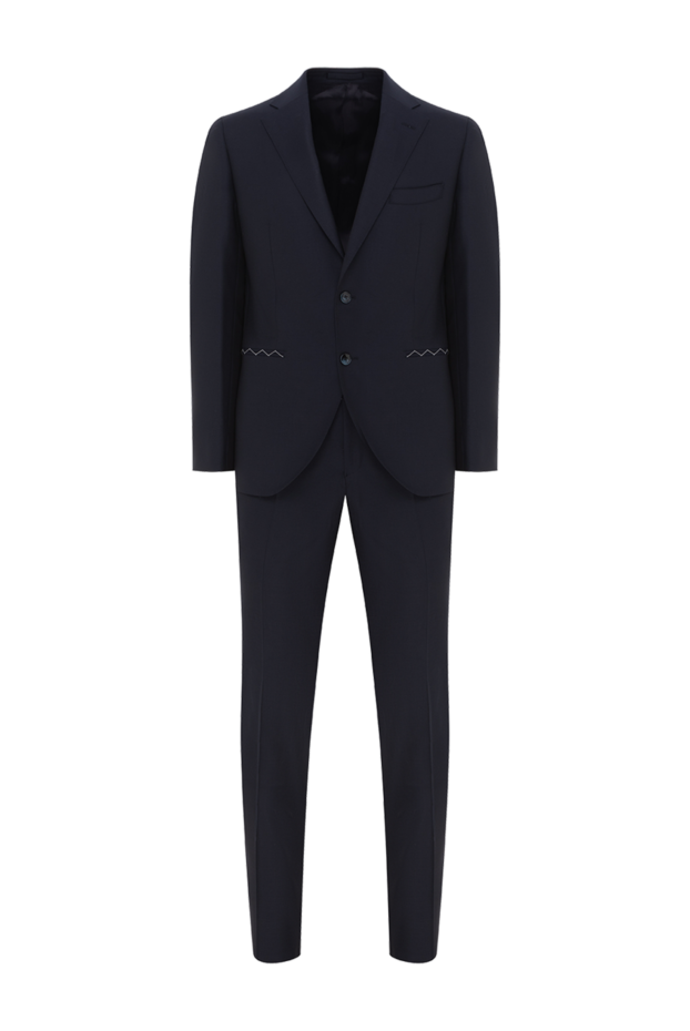 Lubiam single-breasted blue suit for men made of wool 187714 - photo 1