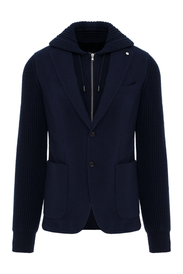 Lubiam wool jacket with a hood and a voluminous knit texture 187721 - photo 1