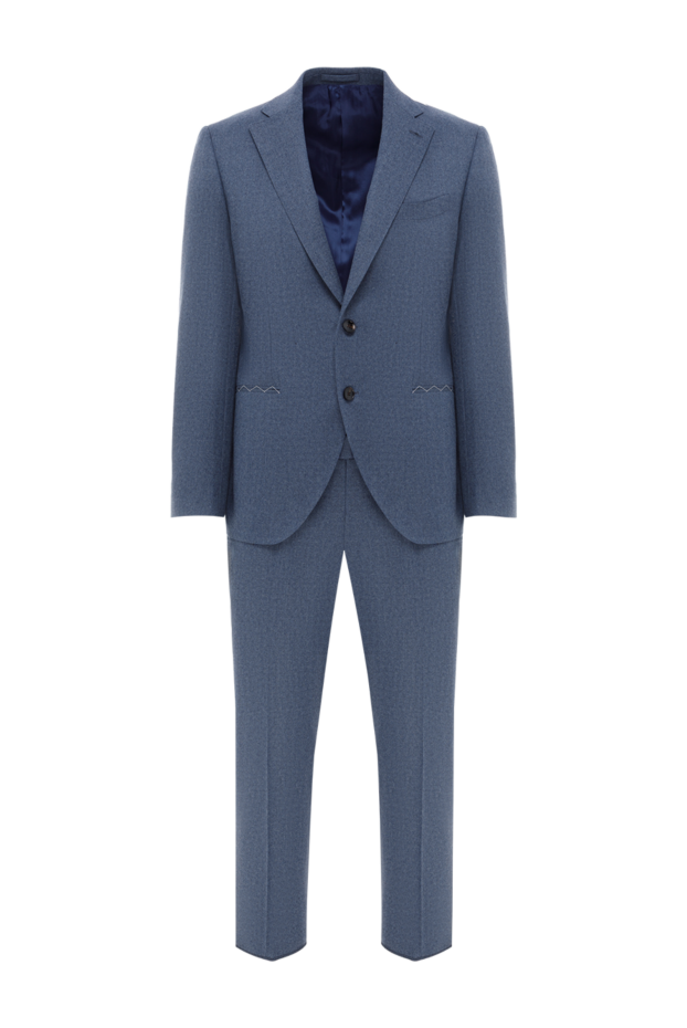 Lubiam blue wool suit men's single breasted 187724 - photo 1