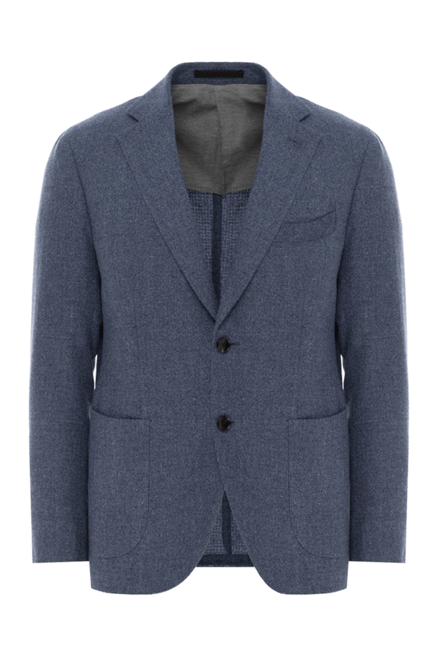 Lubiam single-breasted blue-gray jacket with patch pockets 187725 - photo 1