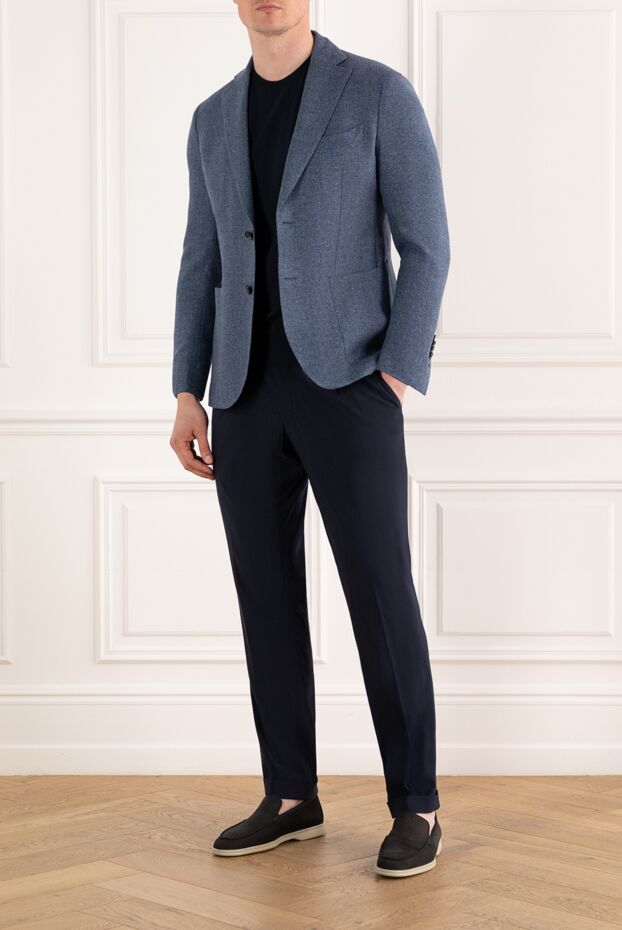 Lubiam single-breasted blue-gray jacket with patch pockets 187725 - photo 2