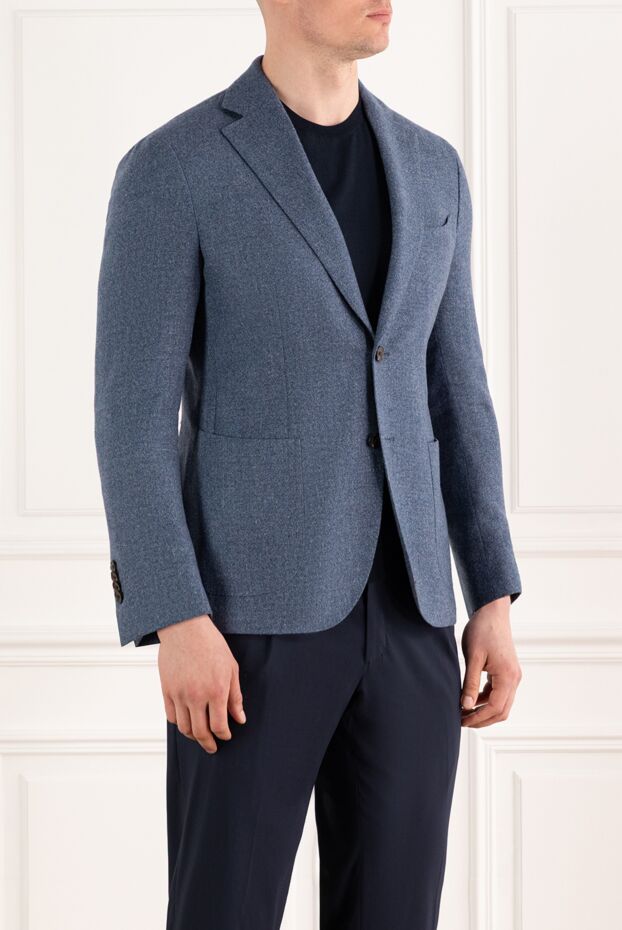 Lubiam single-breasted blue-gray jacket with patch pockets 187725 - photo 3
