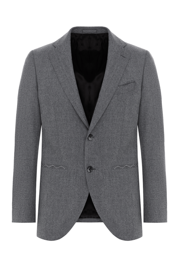 Lubiam men's gray wool jacket single-breasted 187726 - photo 1
