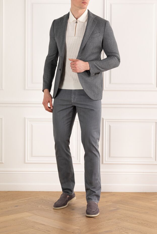 Lubiam men's gray wool jacket single-breasted 187726 - photo 2