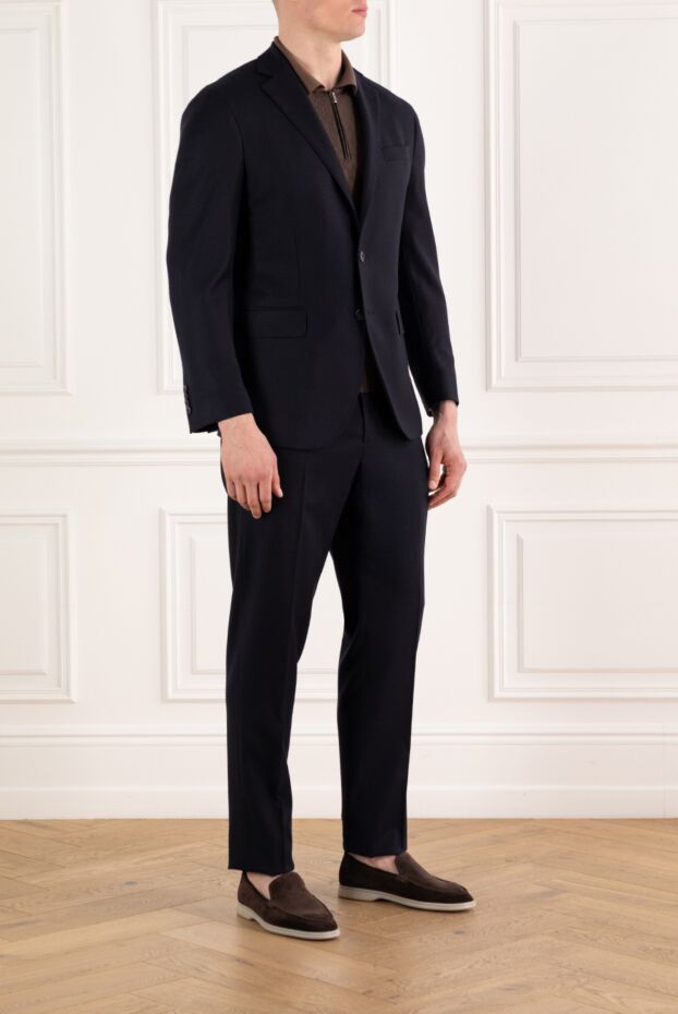 Lubiam men's blue wool suit single breasted 187728 - photo 3