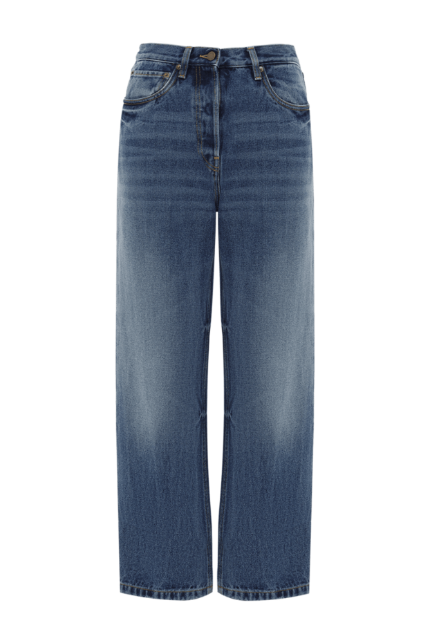 Prada женские джинсы с эффектом потертости синие 187735 - фото 1