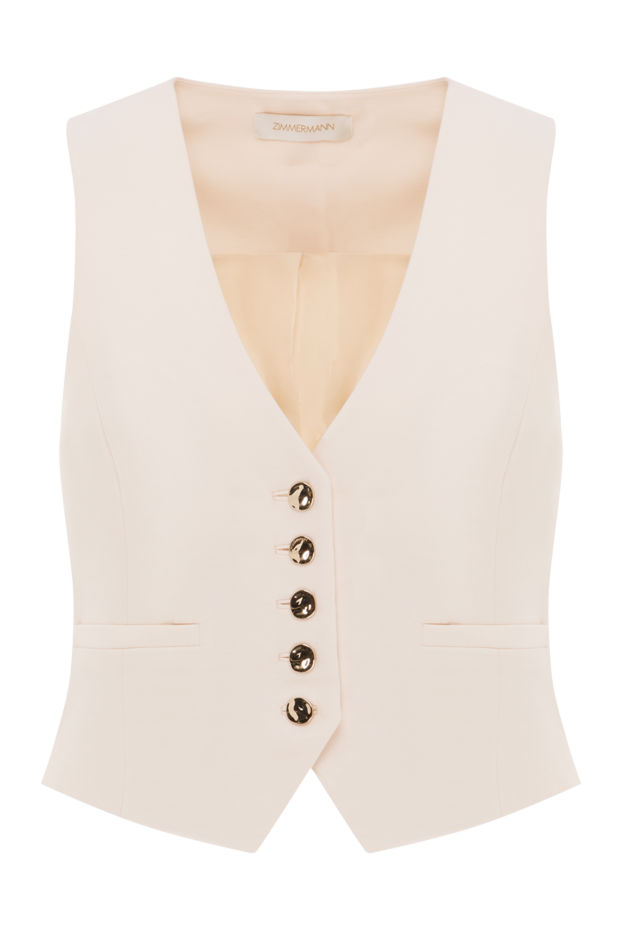Zimmermann women's beige wool and silk vest 187759 - photo 1