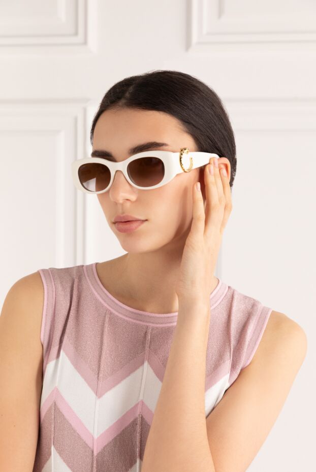 Cartier white panthère sunglasses with gold trim 187764 - photo 3