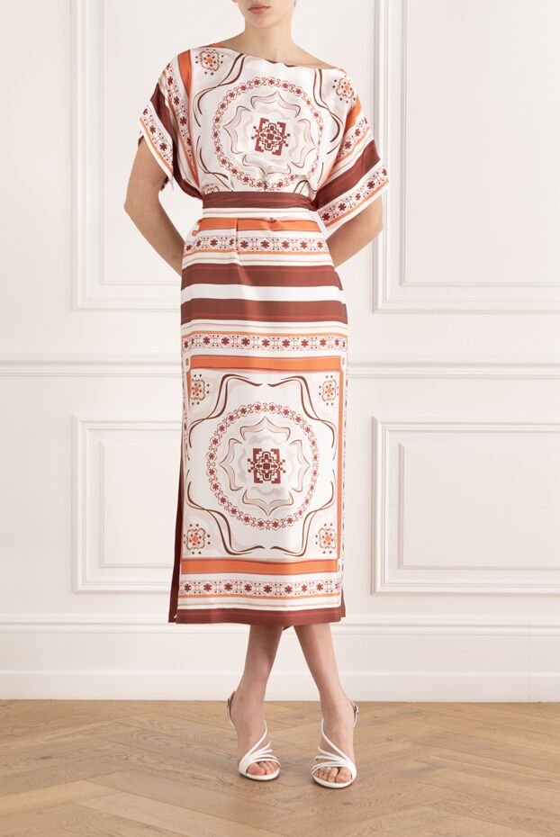 D.Exterior orange dress with ornament and belt 187770 - photo 2