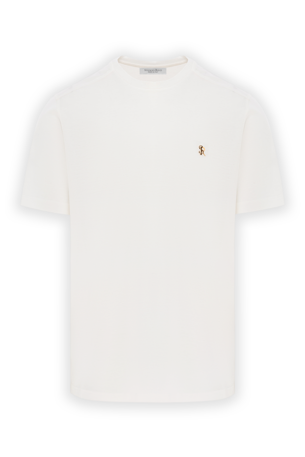 Stefano Ricci white cotton t-shirt with embossed logo 187838 - photo 1