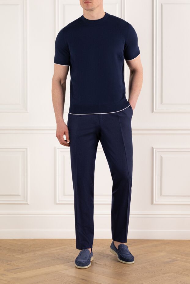 Stefano Ricci blue cotton crewneck jumper  187851 - photo 2