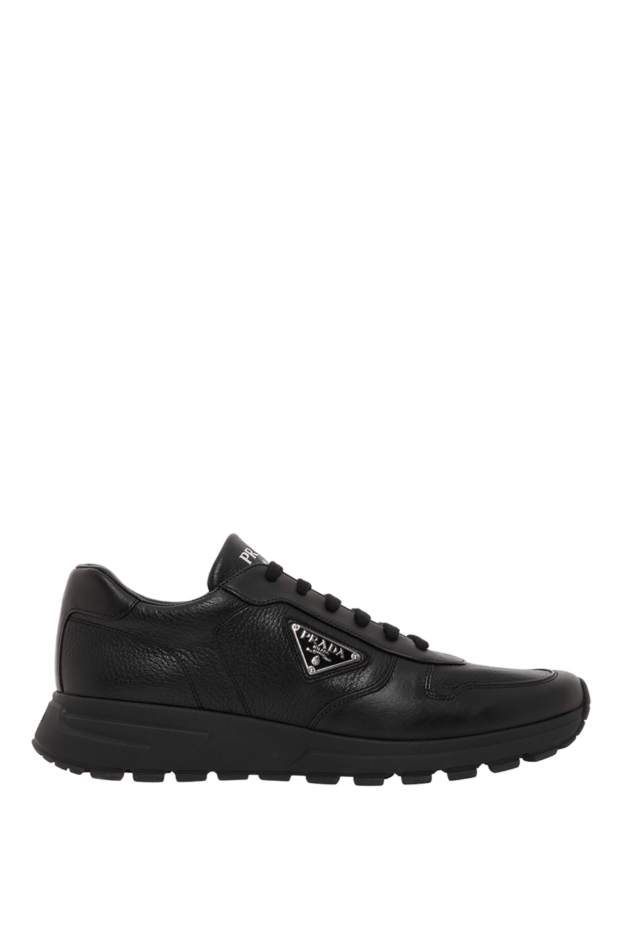 Prada men's matte black leather sneakers 187875 - photo 1