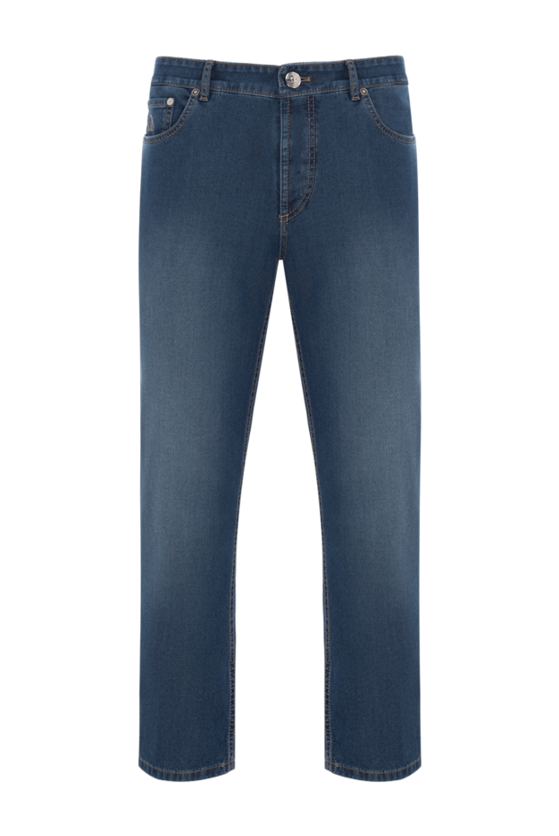 Brunello Cucinelli men's classic blue jeans with added silk 187880 - photo 1